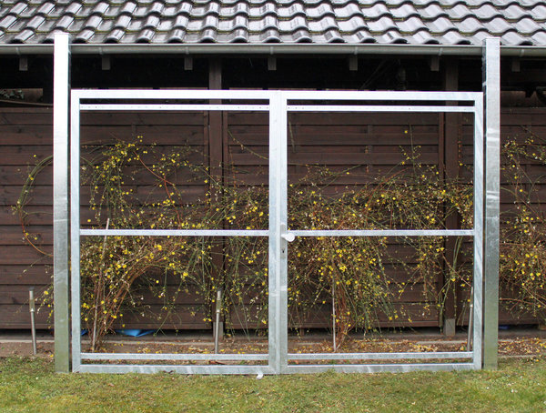 Einfahrtstor Hoftor Gartentor 3.15m x 2.00m für eine bauseitige Holzfüllung Tor