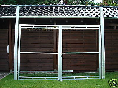 Asymmetrisches Hoftor Gartentor 3.10m x 2.00m für Holzfüllung Tor mit E-Öffner