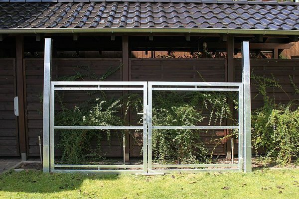 Einfahrtstor Hoftor Gartentor 3.40m x 1.40m für eine bauseitige Holzfüllung, Tor